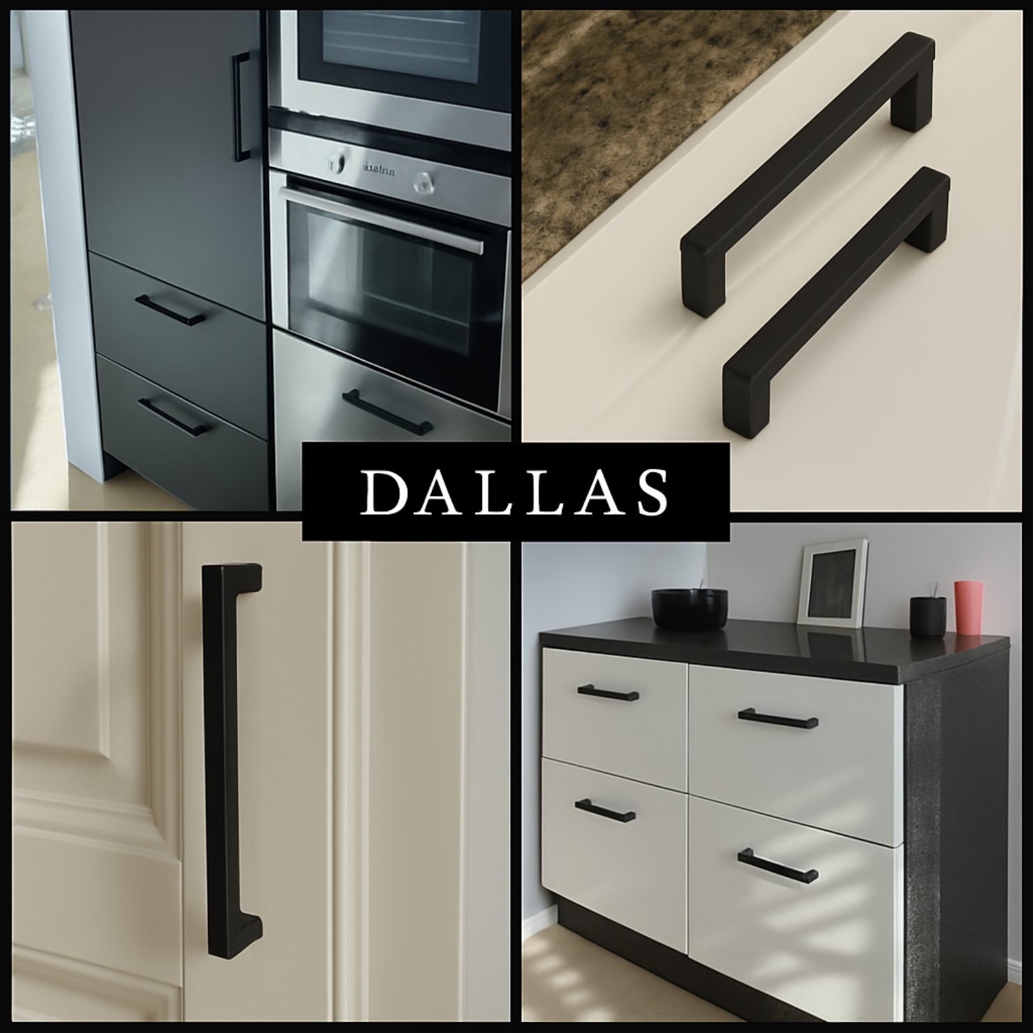 Handle Black 128 mm Modern