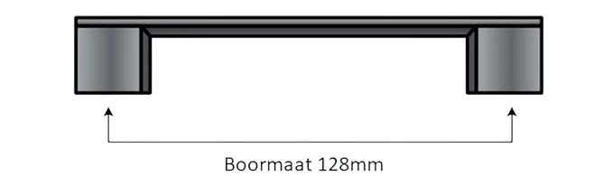 10X Handgreep 128mm Aluminium Zwart – Austin