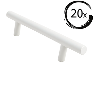 20X Handgreep Denver 160 mm RVS Wit