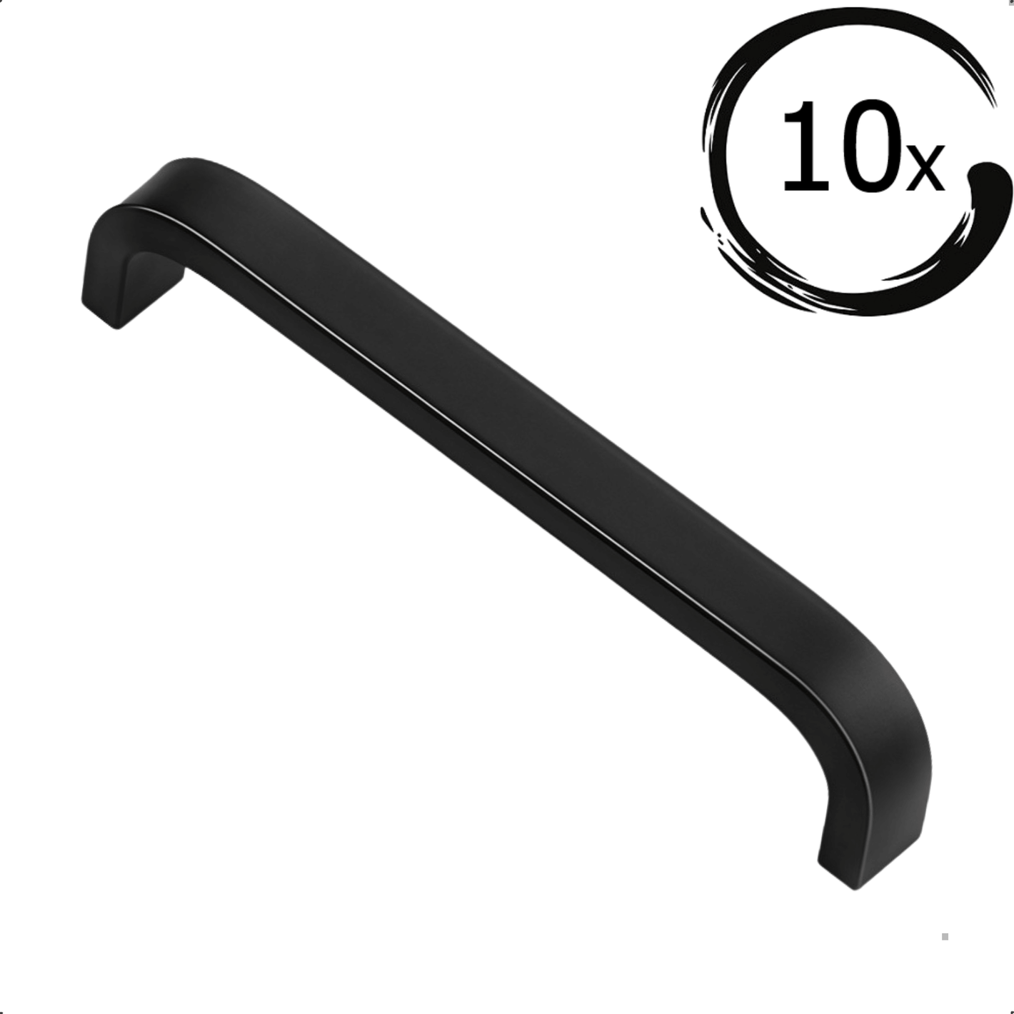 10X Handgreep York 128 mm Rvs Zwart