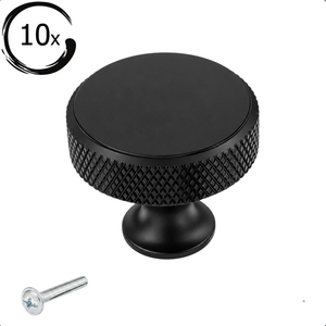 10X Door Knob 30mm Aluminium Black – Lowell