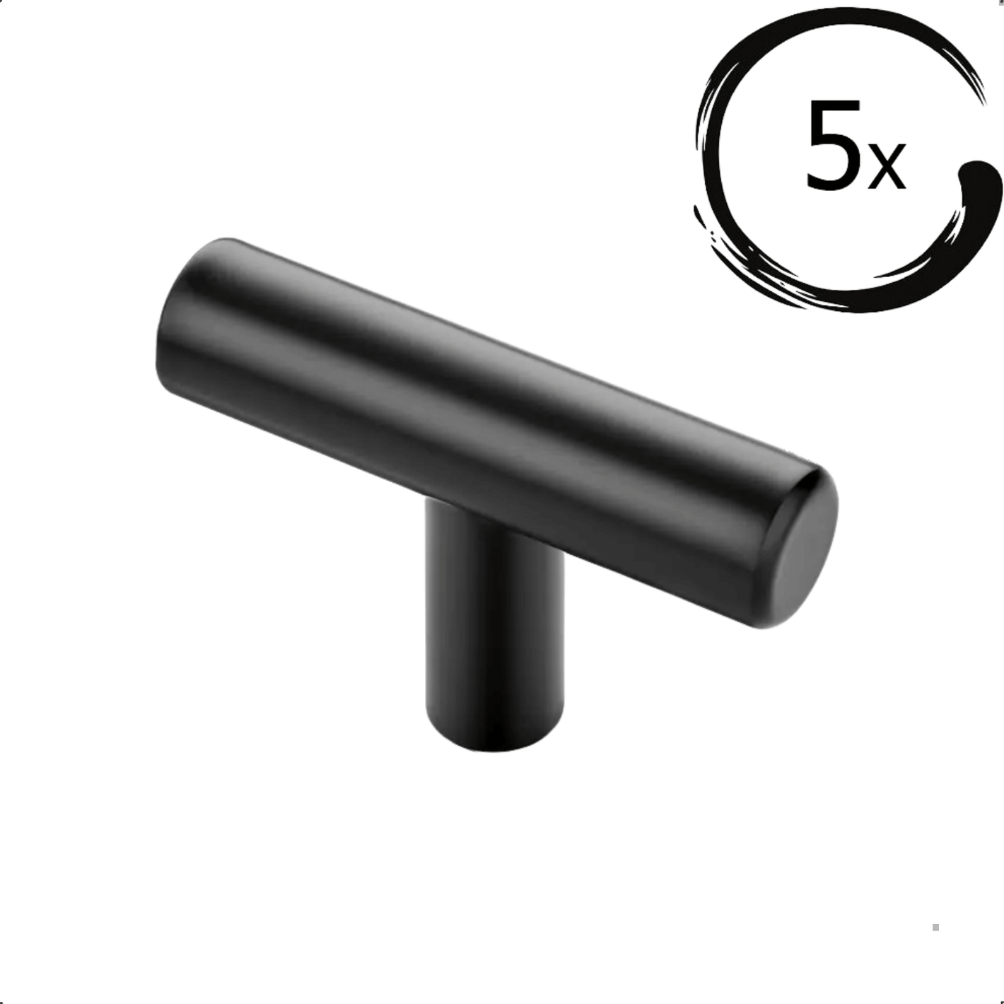 5X Deurknop Mesa zwart