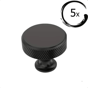 5X Deurknop Lowell 30 mm Zwart