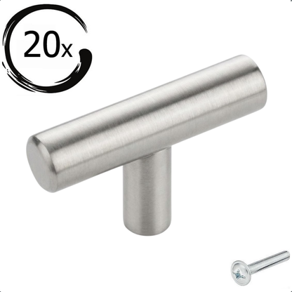 20X Deurknop 50mm RVS – Denver