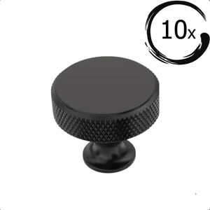 10X Deurknop Lowell 30 mm Zwart