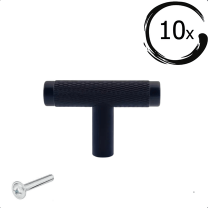 1X Deurknop Waco Zwart