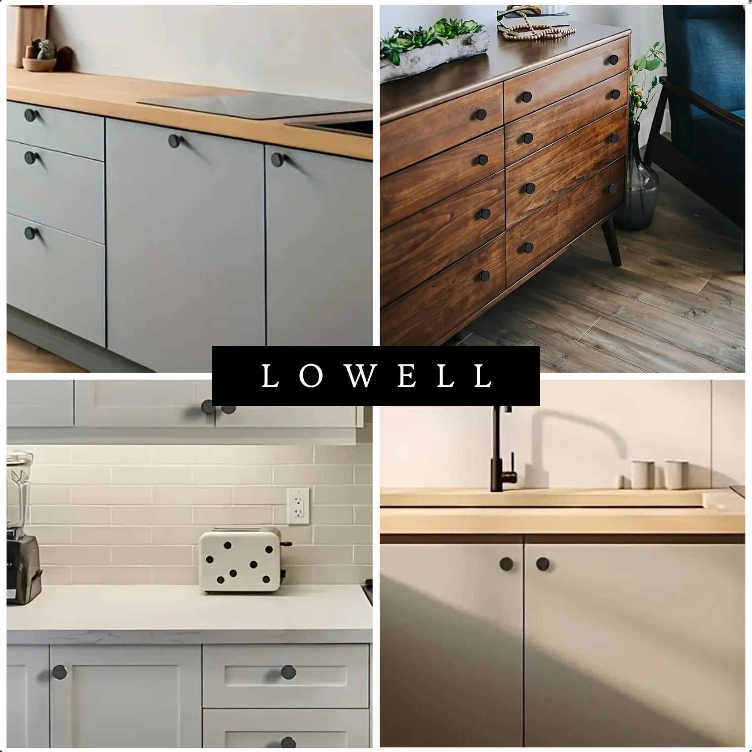 Deurknop Lowell 30 mm Zwart