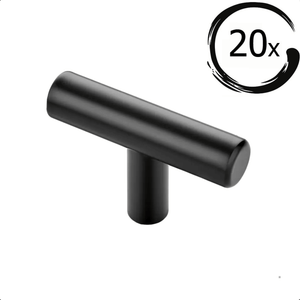 20X Deurknop Mesa zwart