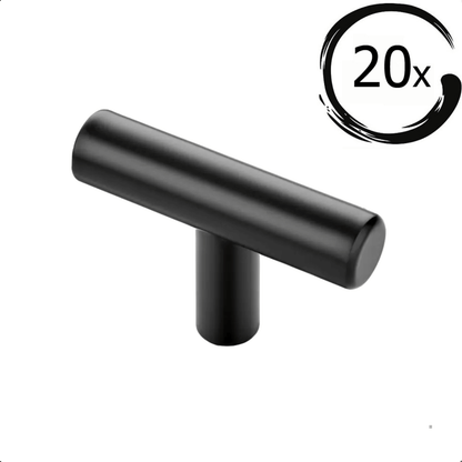 20X Deurknop Mesa zwart