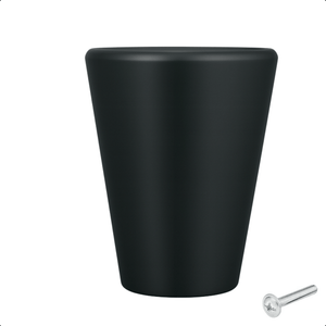 10X Deurknop 19mm Zwart – Akron - BY MJM - GMJ76-10