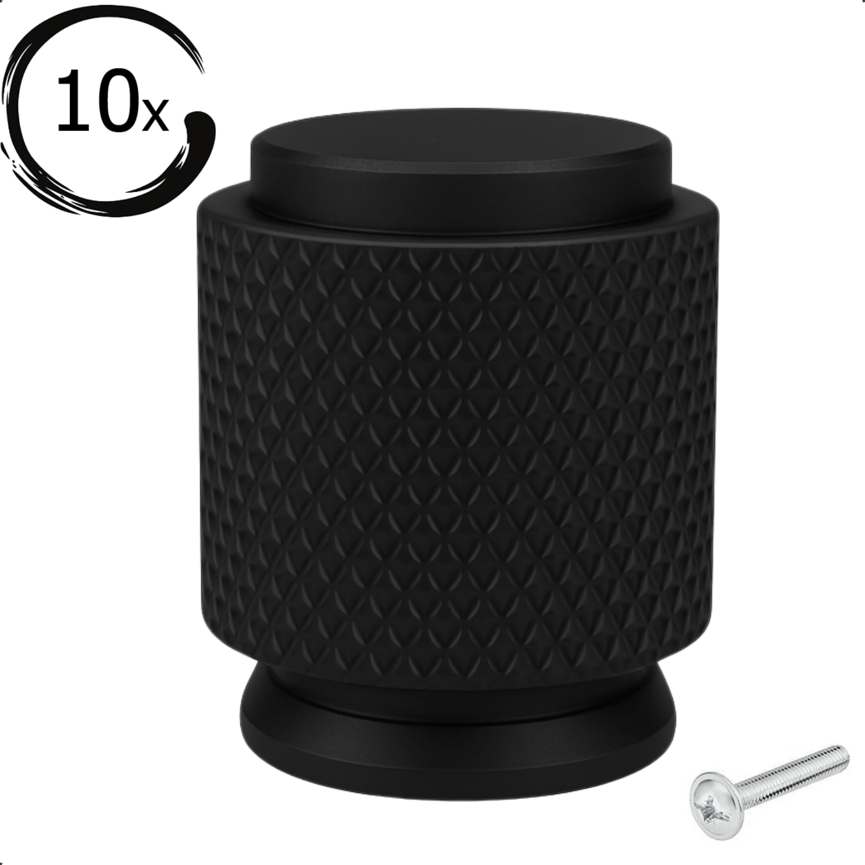 10X Deurknop 20mm Zwart – Dodge - BY MJM - GMJ95-10