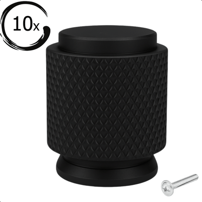 10X Deurknop 20mm Zwart – Dodge - BY MJM - GMJ95-10