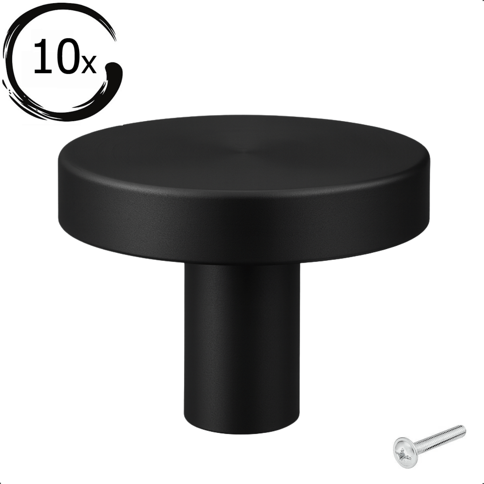 10X Deurknop 30mm Zwart – Harbor - BY MJM - GMJ91-10