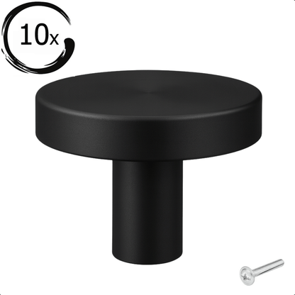 10X Deurknop 30mm Zwart – Harbor - BY MJM - GMJ91-10