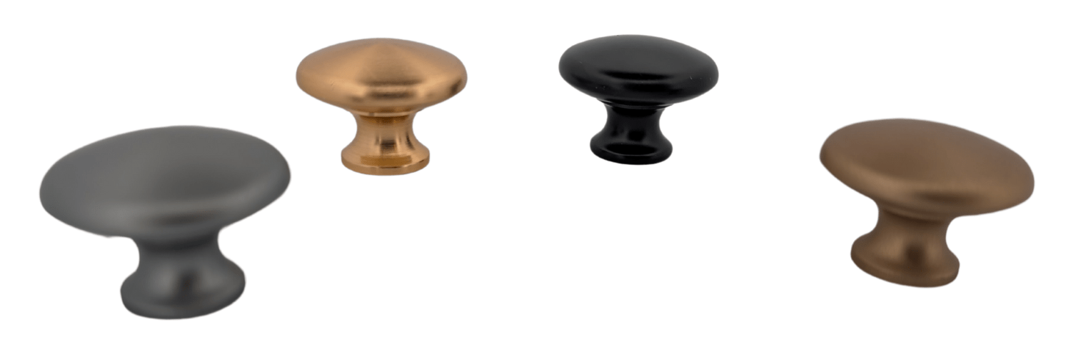 10X Deurknop Macon 27 mm – Aluminium Zwart - BY MJM - GMJ01-10