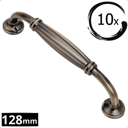 10X Handgreep 128mm Brons – Norfolk - BY MJM - GMJ129-10