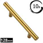 10X Handgreep 128mm RVS Goud – Denver - BY MJM - GMJ43-10