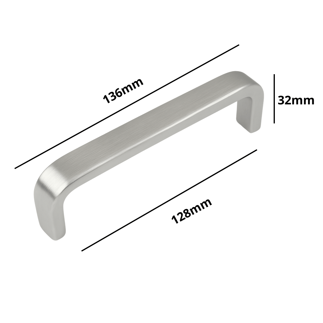 10X Handgreep 128mm RVS – Tampa - BY MJM - GMJ19-10