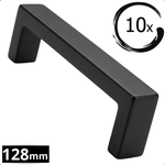 10X Handgreep 128mm RVS Zwart – Atlanta - BY MJM - GMJ05-10