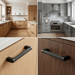 10X Handgreep 128mm RVS Zwart – Miami - BY MJM - GMJ36-10