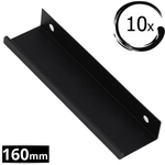 10X Handgreep 160mm Aluminium Zwart – Fargo - BY MJM - GMJ33-10