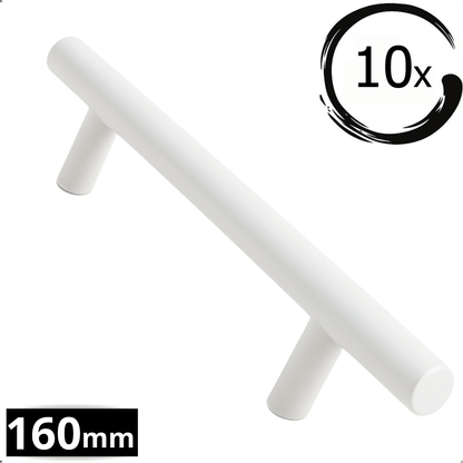 10X Handgreep 160mm RVS Wit – Denver - BY MJM - GMJ57-10