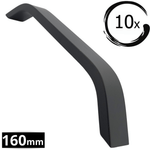 10X Handgreep 160mm Zwart – Tulsa - BY MJM - GMJ13-10