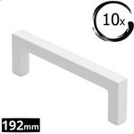 10X Handgreep 192mm RVS Wit – Dallas - BY MJM - GMJ62-10