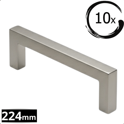 10X Handgreep 224mm RVS – Dallas - BY MJM - GMJ89-10