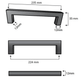10X Handgreep 224mm RVS Wit – Dallas - BY MJM - GMJ63-10