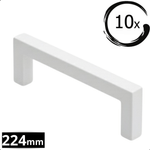 10X Handgreep 224mm RVS Wit – Dallas - BY MJM - GMJ63-10