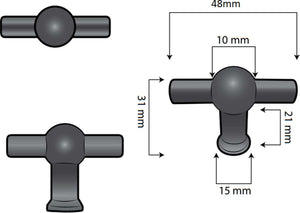 Kansas 48mm Schwarz Set 5