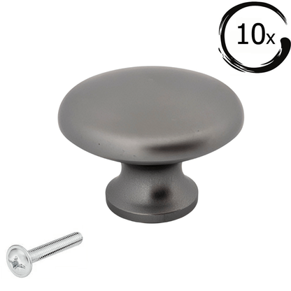 10X Deurknop Macon 27 mm Grijs