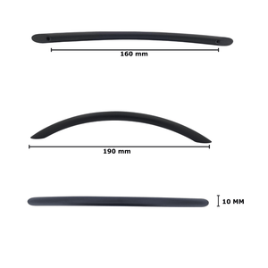 10X Handgreep Chicago 160 mm Zwart
