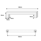 Handgreep 160mm RVS Walnoot Look – Cedar
