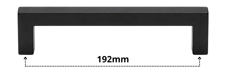 10X Handgreep 192mm RVS Zwart – Dallas