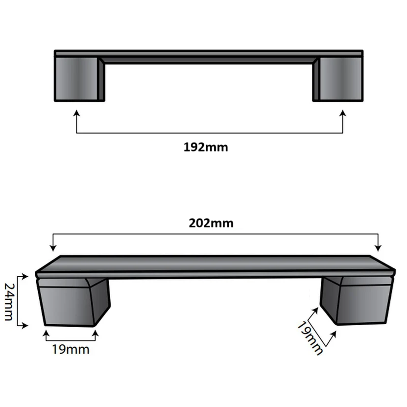 Austin 192 mm Aluminium Schwarz