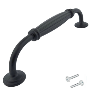 10x Handle / Furniture Handle Norfolk 128 mm Black