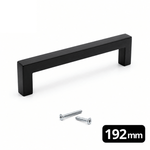 Griff 192 mm Edelstahl Schwarz – Dallas