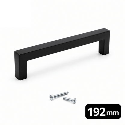 Griff 192 mm Edelstahl Schwarz – Dallas
