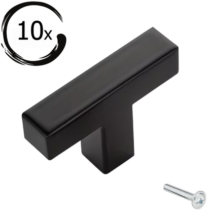 10X Meubelknop 50mm Zwart – Dallas