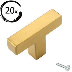 20X Meubelknop 50mm RVS Goud – Dallas