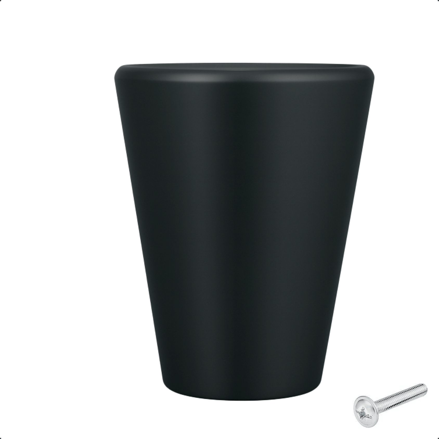 20X Deurknop 19mm Zwart – Akron - BY MJM - GMJ76-20