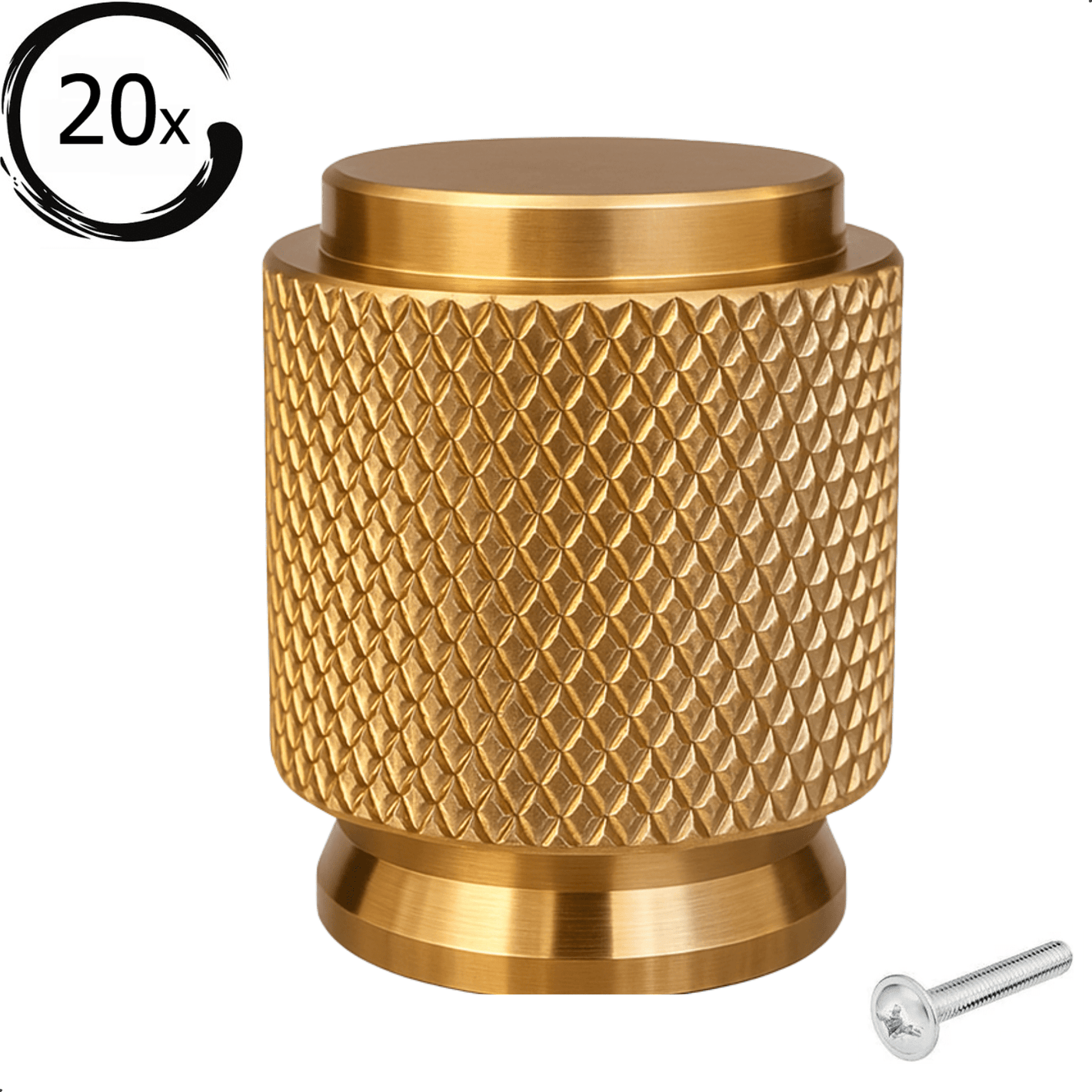 20X Deurknop 20mm Goud – Dodge - BY MJM - GMJ94-20