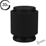 20X Deurknop 20mm Zwart – Dodge - BY MJM - GMJ95-20