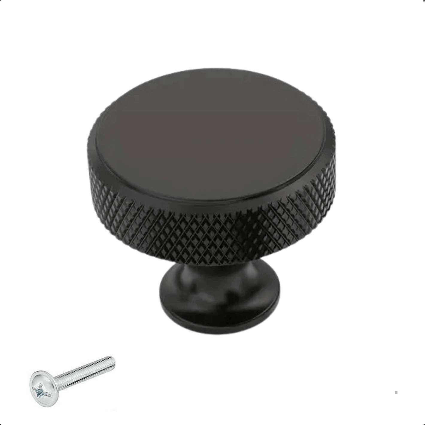 20X Deurknop 30mm Aluminium Zwart – Lowell - BY MJM - GMJ103-20