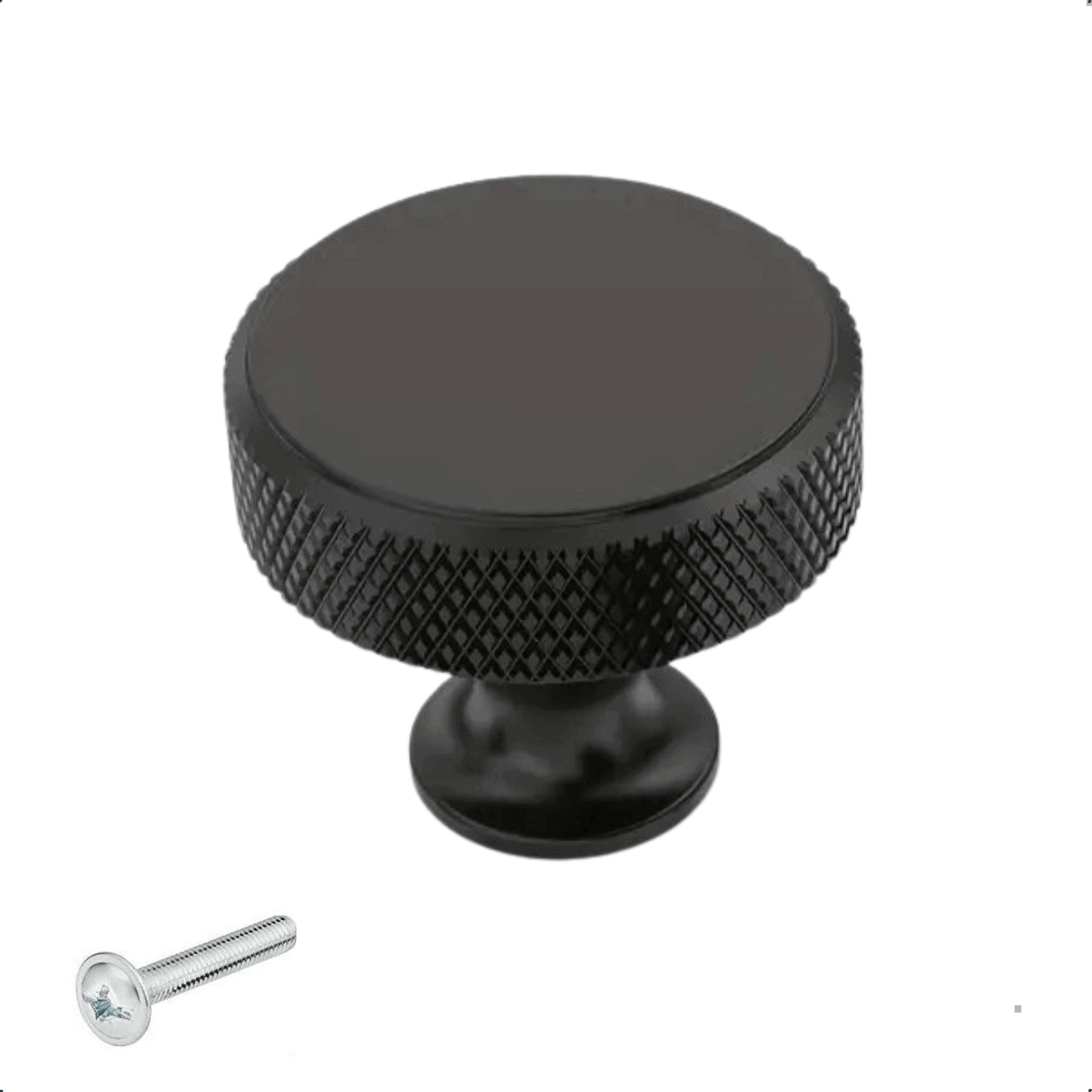 20X Deurknop 30mm Aluminium Zwart – Lowell - BY MJM - GMJ103-20