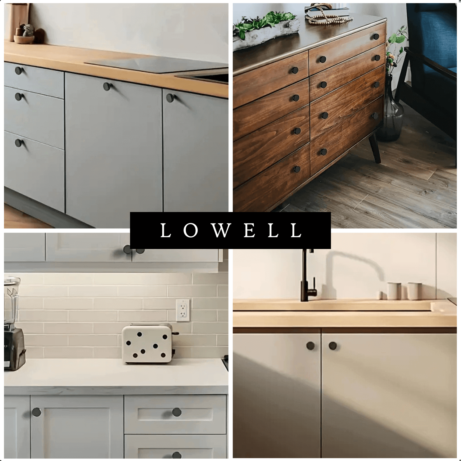 20X Deurknop 30mm Aluminium Zwart – Lowell - BY MJM - GMJ103-20