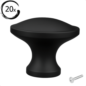 20X Deurknop 32mm Zwart – Rapid - BY MJM - GMJ93-20
