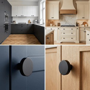 20X Deurknop 40mm Rond Zwart – Circle - BY MJM - GMJ30-20